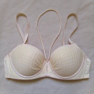 New - Convertible Underwire Molded Cup Bra with Removable Straps, Ivory, 32A